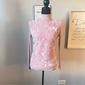 Juicy couture pink velvet turtle neck size medium